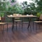 Flash Furniture Natural/Gray 59in x 35.5in Cross Frame Patio Table SB-TB288-NAT-GG - alternate 7